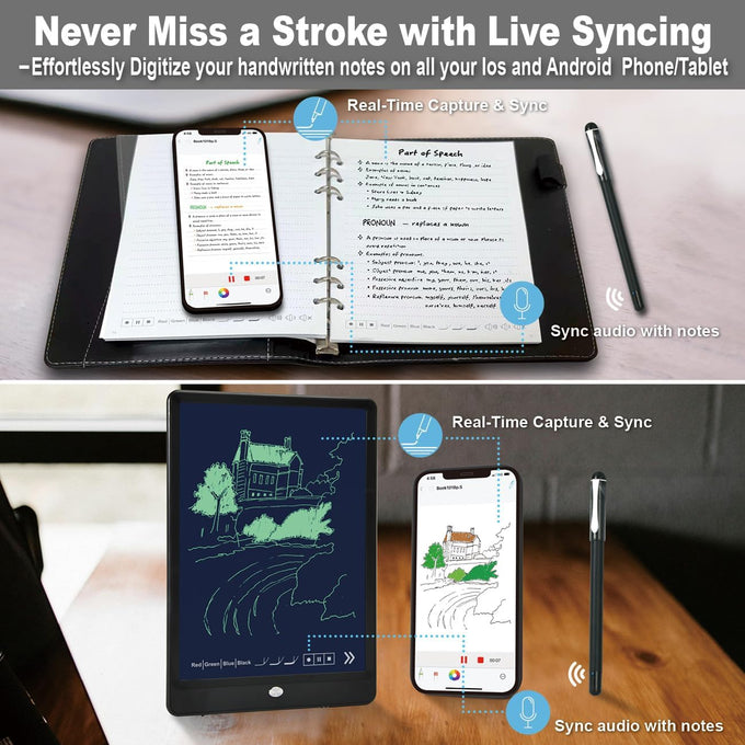 Ophayapen Smart Pen & Smart Digital Notebook| Real-time Mobile Sync