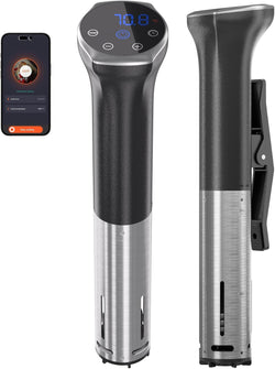 1100W Sous Vide Machine, Precision Cooker with WiFi App & Digital Touch Screen for Perfect Steak, Tender Chicken & Healthy Meals, Ultra-Quiet, App Recipes, Fast Heating, IPX7 Waterproof
