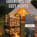 Breeze Touch 29" Heavy Duty Firewood Rack Indoor with 4 Fireplace Tools Set
