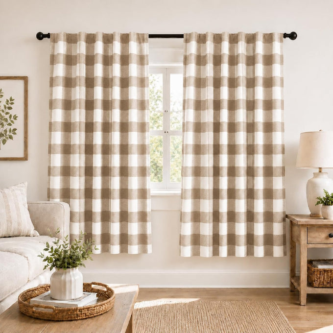 Blackout Curtains for Bedroom, Buffalo Plaid Curtains for Living Room