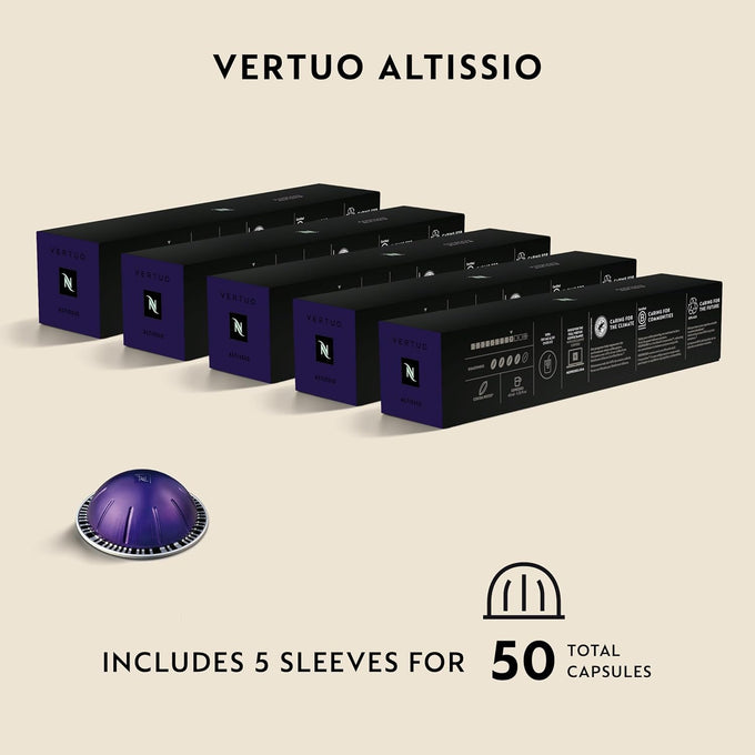 Nespresso Vertuo, Altissio, Medium Roast, 50-Count Espresso Pods