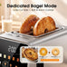 Foyoconven 2 Slice Toaster Smart Touchscreen Wide Slot with Bagel Mode