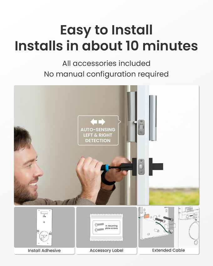 DESLOC Fingerprint WiFi Smart Lock, K120 Keypad Deadbolt Up to 16 Months