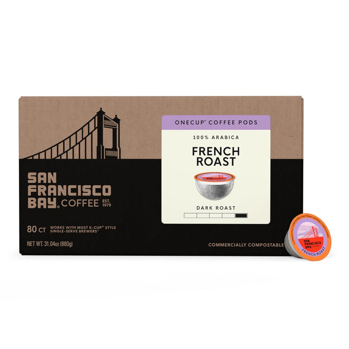 San Francisco Bay French Roast K-Cup Compatible Coffee Pods, 80 ct