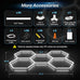 HYPERLITE Gen II Hexagon Garage Lights: 168W 16800LM 5 Grids Hexagon Led Light, 6500K Ultra Bright Honeycomb Hex Lights, Durable Design for Garage, Shop, Basement, Barber, Homegym