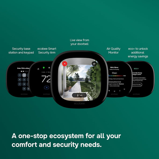 ecobee Smart Thermostat Premium - WiFi, Siri & Alexa Built-In, Smart Sensor