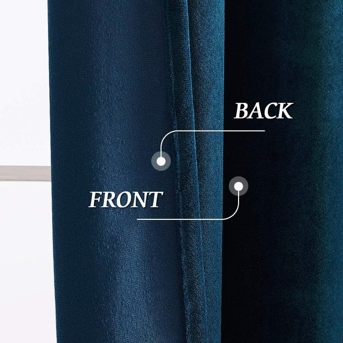 RYB HOME Extra Long Velvet Curtains 102 inches for Sliding Patio Glass Door