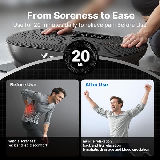 Merach V33 Pro Vibration Plate Exercise Machine with Touchscreen, 99 Speeds