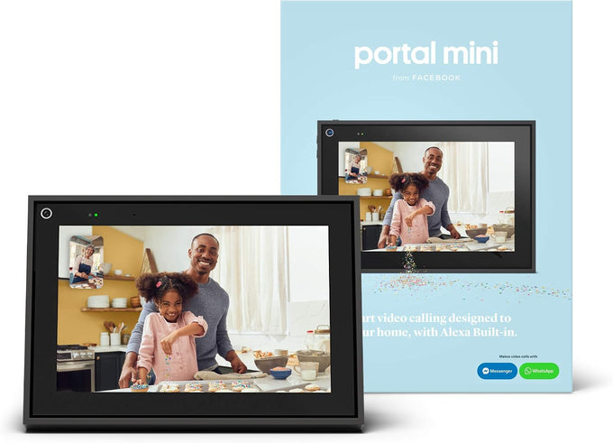 Facebook Portal Mini - Smart Video Calling 8” Touch Screen Display with Alexa - Black