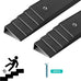 35.4“ 10pcs 1.79 * 0.79" Matte Black Aluminum Stair Nosing with Hole, Anti-Slip Edge Protector for Indoor & Outdoor Stairs, Waterproof Self-Adhesive Stair Molding Trim