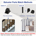 Sidasu 8-Pack 44" Iron Balusters for Staircase Interior