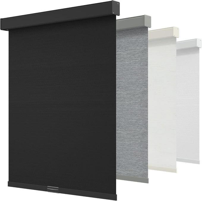 GENIMO Cordless Blackout Roller Shades, 53" W X 72" H, Ivory White