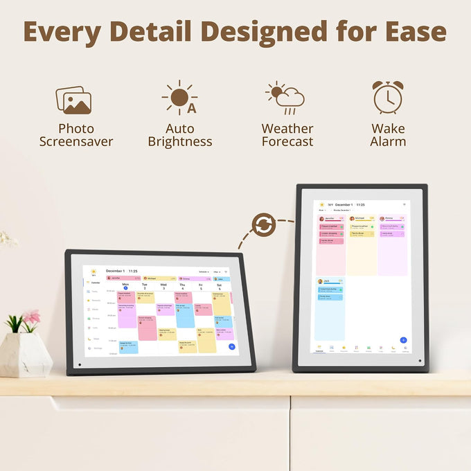 Dragon Touch 10.1 inch Digital Calendar Chore Chart Digital Picture Frame