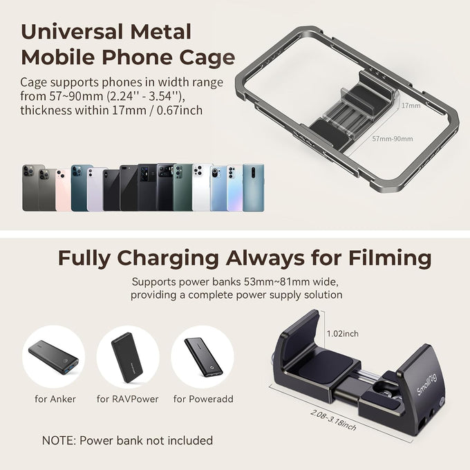SmallRig Universal Phone Video Rig Kit for iPhone for Huawei -3384D