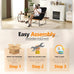 VINGLI 28" Wide Plush Upholstery Sling Modern Accent Chair with Metal Frame, Cute Reading Armchair with Removable Seat Cushion & Tan Microfiber Seat Base, Lazy Chair for Bedroom & Lounge,Black