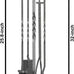Fire Beauty 5 Pcs Wrought Iron Fireplace Tool Set Indoor Outdoor Fire Pit