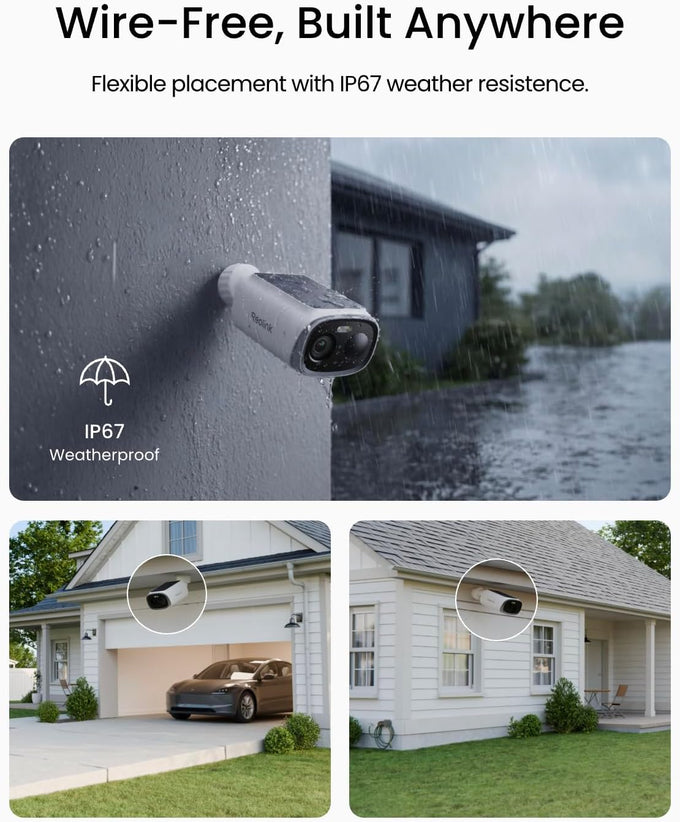 REOLINK 3K Security Cameras Wireless Outdoor WiFi 6 AI Detection, 4 Cam Kit