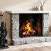 Lizh Metalwork Dark Knight Fireplace Tool Set,Black Cast Iron