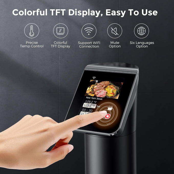 KitchenBoss WiFi Sous Vide Cooker Ultra-quiet 1100W Sous Vide G330