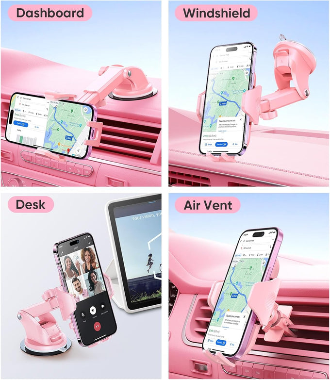 VICSEED Stable Car Phone Holder [Upgraded Strongest Suction, Won't Break]