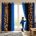Feelyou FeelyouLeopard Print Bow Curtains Living Room 2 Panels 52 x 84 Inch