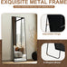 Delma Full Length Mirror with Stand, Black Floor Mirror