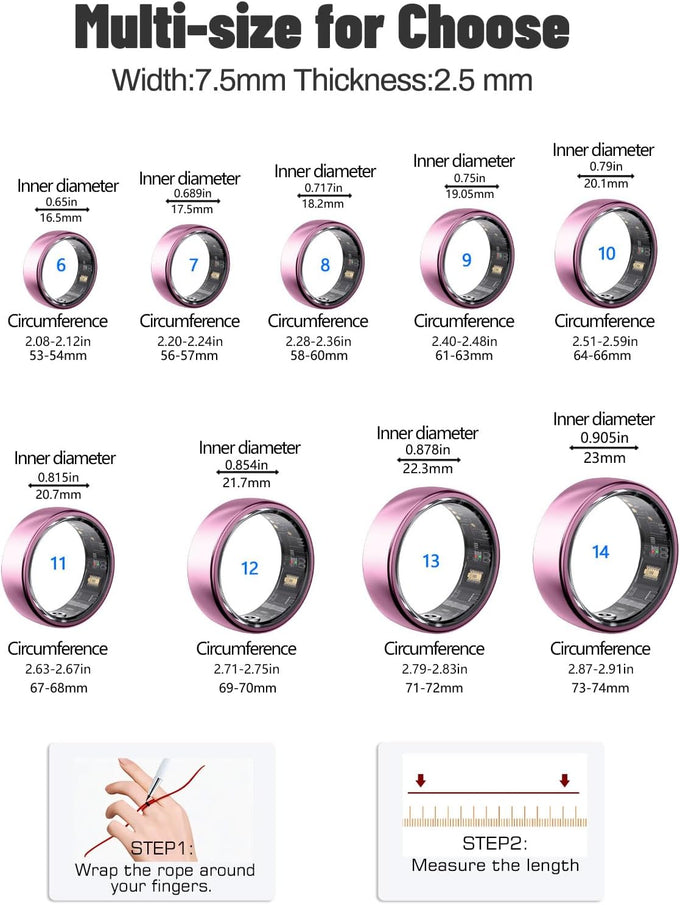 AI Smart Ring for Women Men, Health Ring with AI Health Analysis