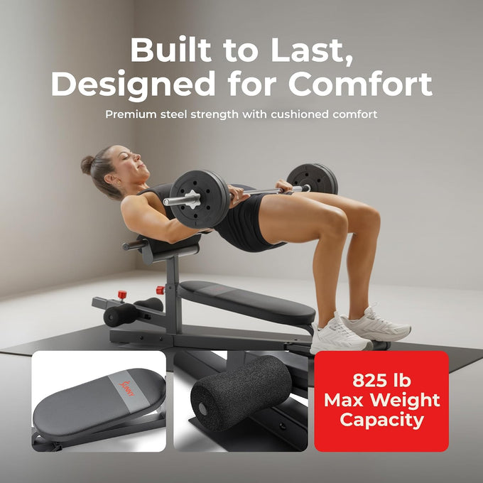 Sunny Health & Fitness Multifuntion Hip Thrust Machine & Glute Trainer