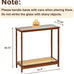 Bamboo Narrow Console Table, 31.5"(L) Wood Small Entryway Table with Rattan and Glass, Accent Slim Hallway Tables, Thin Sofa Side Tables for Hallway, Living Room, Bedroom, Foyer, Walnut