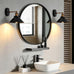 Black & Gold Industrial Wall Sconce, Vintage Farmhouse Lamp
