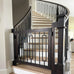 Contemporary Rectangle Stair Wrought Iron Balusters (Contractor 10-Pack) Modern Hollow Metal Railing Spindles (Real Satin Black not Matte)