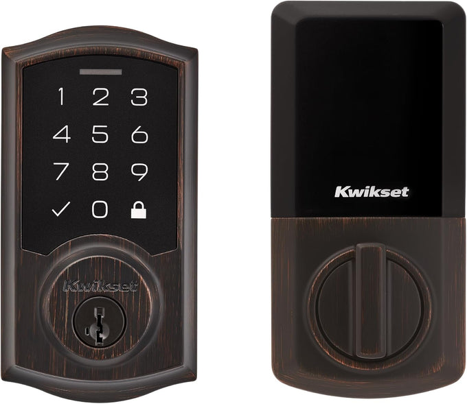 Kwikset SmartCode 270 Keyless Entry Electronic Touchpad Deadbolt Door Lock with Auto-Lock, Custom User Codes, Advanced Security in Matte Black Traditional