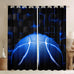 jejeloiu Basketball Gaming Sports Curtains Window Room Decor 52 x 84 Inch