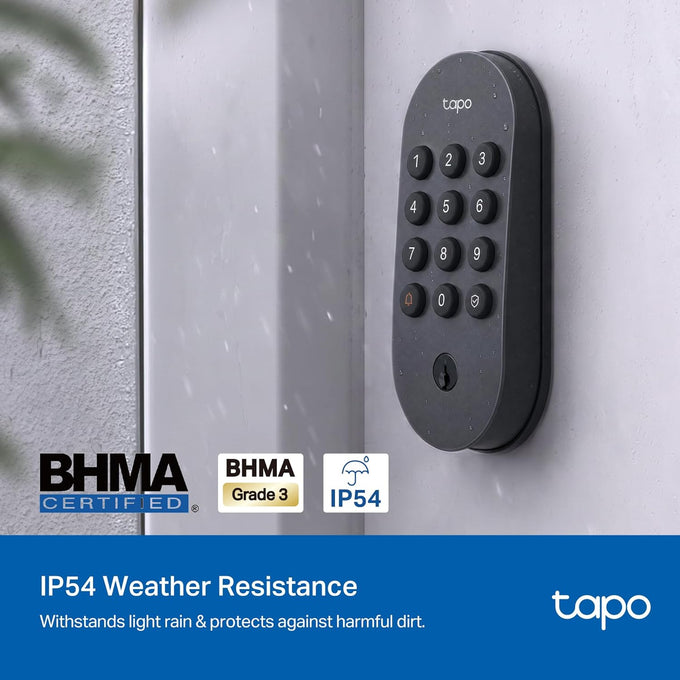 Tapo Smart Wi-Fi Deadbolt Door Lock, Keyless Tactile Buttons, DL100