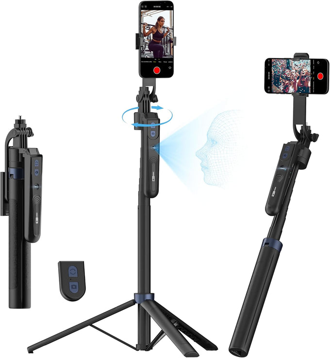 USKEYVISION 70.9" Auto Face Tracking Tripod 360° Rotation w/Light(UTK-02)