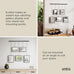 Umbra Exhibit Picture Frame Set, Adjustable Wall Mount, Set of 5, Black