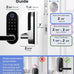 Keyless Entry Fingerprint Digital Smart Lock with Handle & Keypad: Electronic/Electric Lock with Code, App Control Biometric Deadbolt Door Knob for Front, Interior, Exterior & Bedroom Door (Silver)