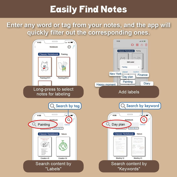Ophaya Smart Digital Notebook and Smart Pen Real-Time Sync to Phone