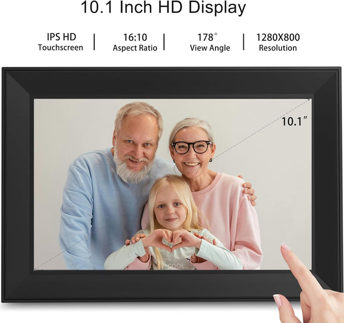 Digital Picture Frame,10.1Inch WiFi Digital Photo Frame smart Easy Setup