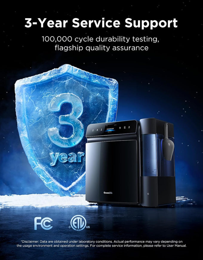 GoveeLife Smart Countertop Ice Maker 2 Pro, 3 Mins 9 Ice Cubes with 3 Sizes