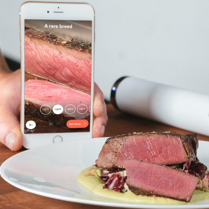 Breville Joule Sous Vide, 1100 Watts, White Body, Stainless Steel Cap & Base (CS10001)