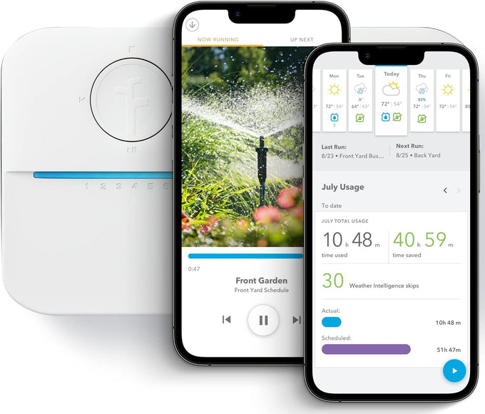 Rachio 3: 8 Zone Smart Sprinkler Controller (Simple Automated Scheduling + Local Weather Intelligence. Save Water w/ Rain, Freeze & Wind Skip), App Enabled, Works w/ Alexa, Fast & Easy Install