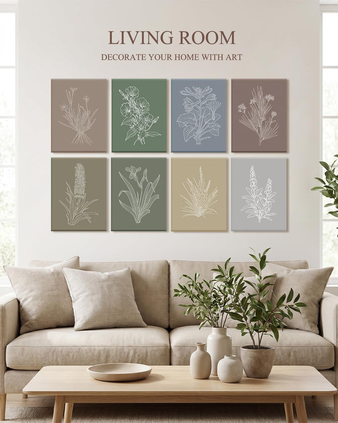 VIYYIEA Art Acoustic Wall Panel, Boho Botanical Sound Absorbing Panels