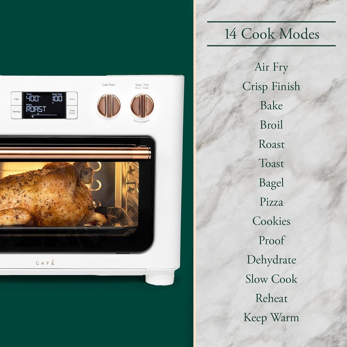 Café Couture Air Fryer Toaster Oven, 14 Modes, WiFi, Large, Crisp Finish
