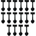 Adonai Hardware Izrahiah Medium Antique Wrought Iron Sturdy Handrail Brackets (2.3" x 4 Pack, Antique Brass) for DIY Easy Installation, Staircase, Stairs, Railings, Support and Home Decor