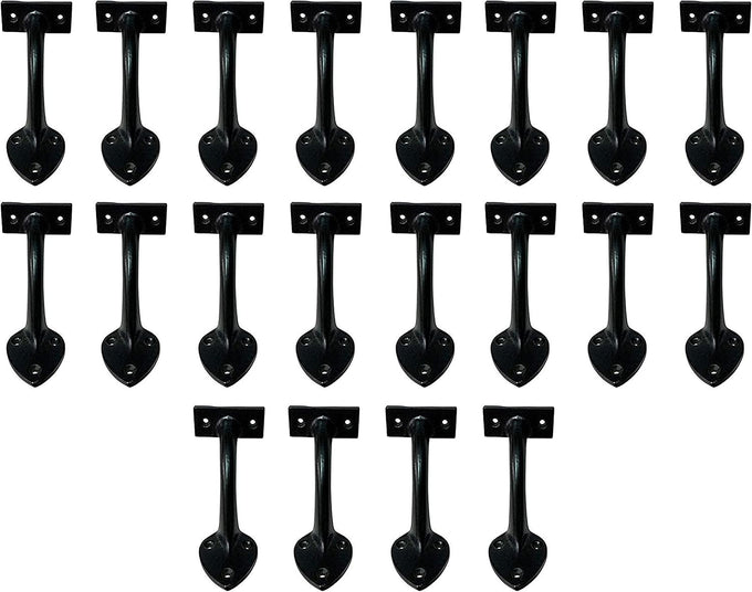 Adonai Hardware Izrahiah Medium Antique Wrought Iron Sturdy Handrail Brackets (2.3" x 4 Pack, Antique Brass) for DIY Easy Installation, Staircase, Stairs, Railings, Support and Home Decor