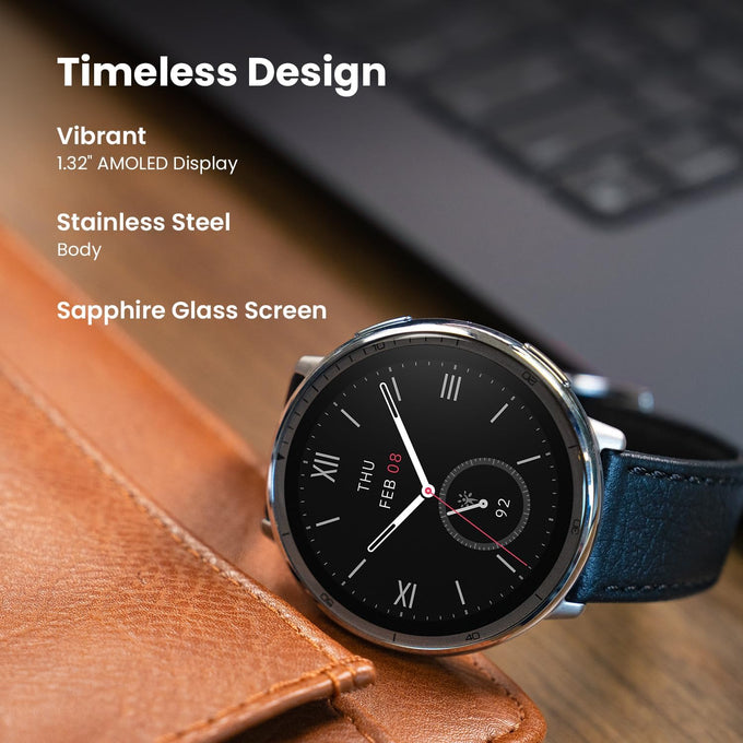 Amazfit Active 2 Premium Smart Watch 1.32" Sapphire Glass, GPS, iOS/Android