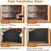 26" Fireplace Back Plates with Feet, Lightweight Firebacks for Fireplace, Iron Fireplace Reflector Plate, Fireplace Heat Reflector, Fireplace Wall Protection, Heat Resistance up to 1400°F