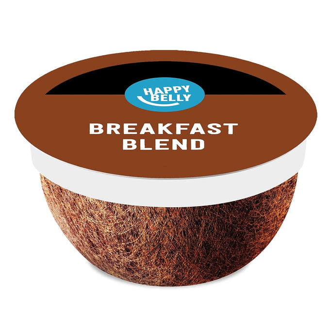 Amazon Brand - Happy Belly Medium Roast Compostable Coffee Pods, Compatible with K-Cup Brewer, 96 Count