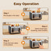 Toaster 4 Slice Touchscreen with Wide Slots, Single-slice Mode, Matte Black